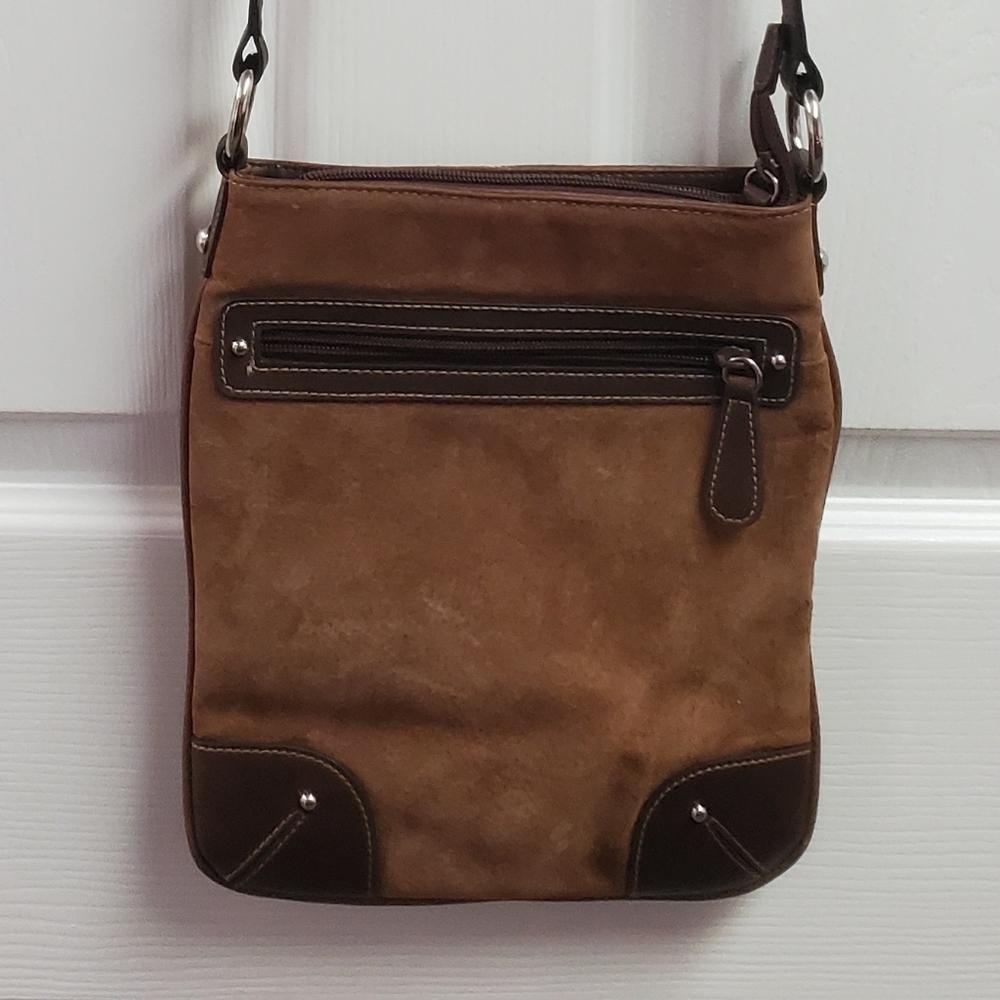 Leather crossbody, zipper closure by Wilson's leather